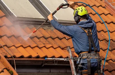 Démoussage et hydrofuge de toiture au Broc